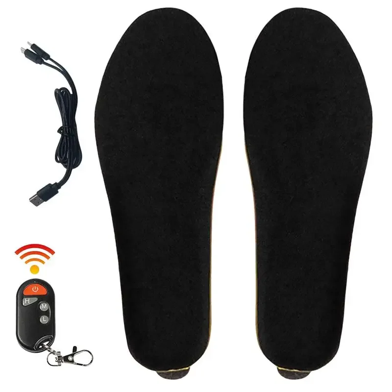 

Foot Warmer Insoles Rechargeable Heating Insole Foot Warmers With Control USB Insoles Thermal Shoe Pads Mat