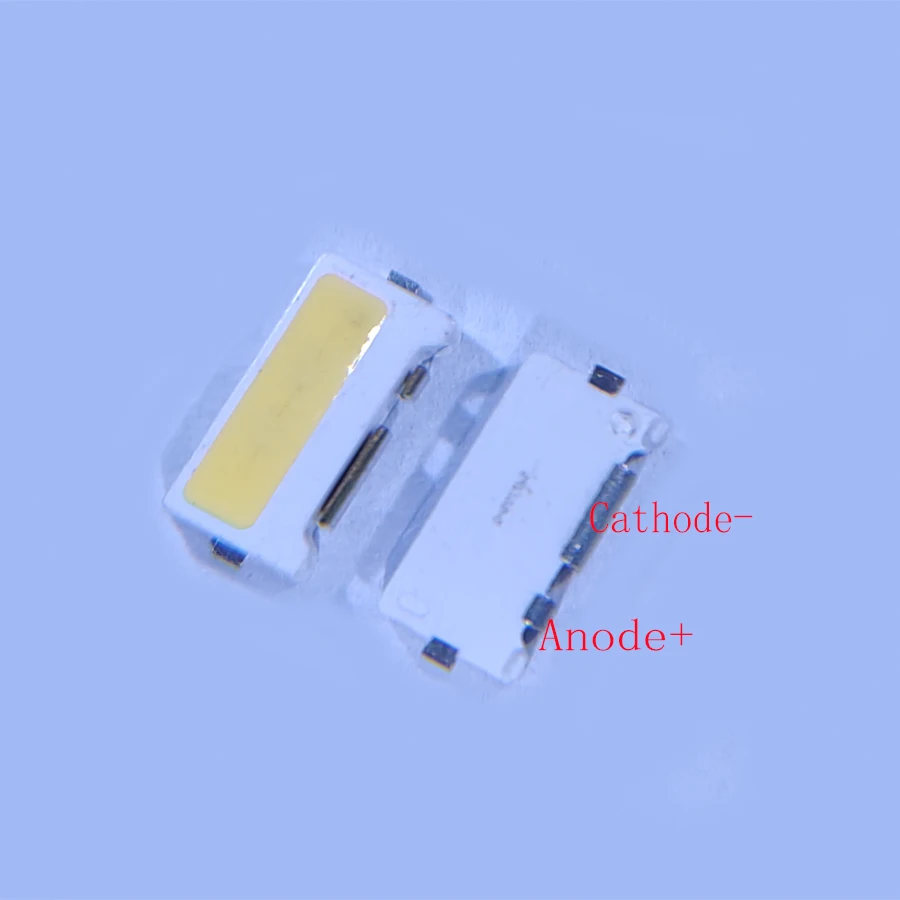 100PCS/Lot Edge SMD LED 7032 6V 1W 160mA  Cool White High Power For TV Backlight