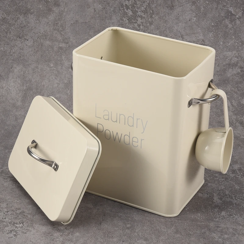 A08M-Beautiful Powder Laundry Powder Boxes Storage With Scoop