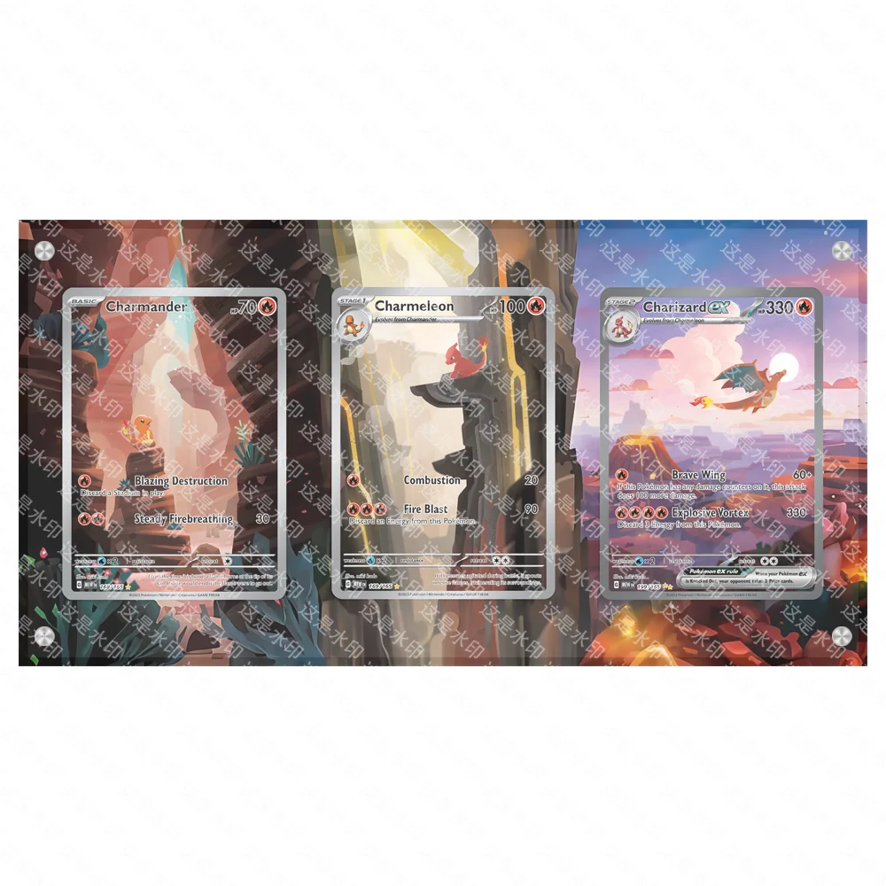 Fai da te acrilico Pokemon Charizard Blastoise Bulbasaur Pittura estesa Stuck Brick Anime Classici Collezione di giochi Espositore