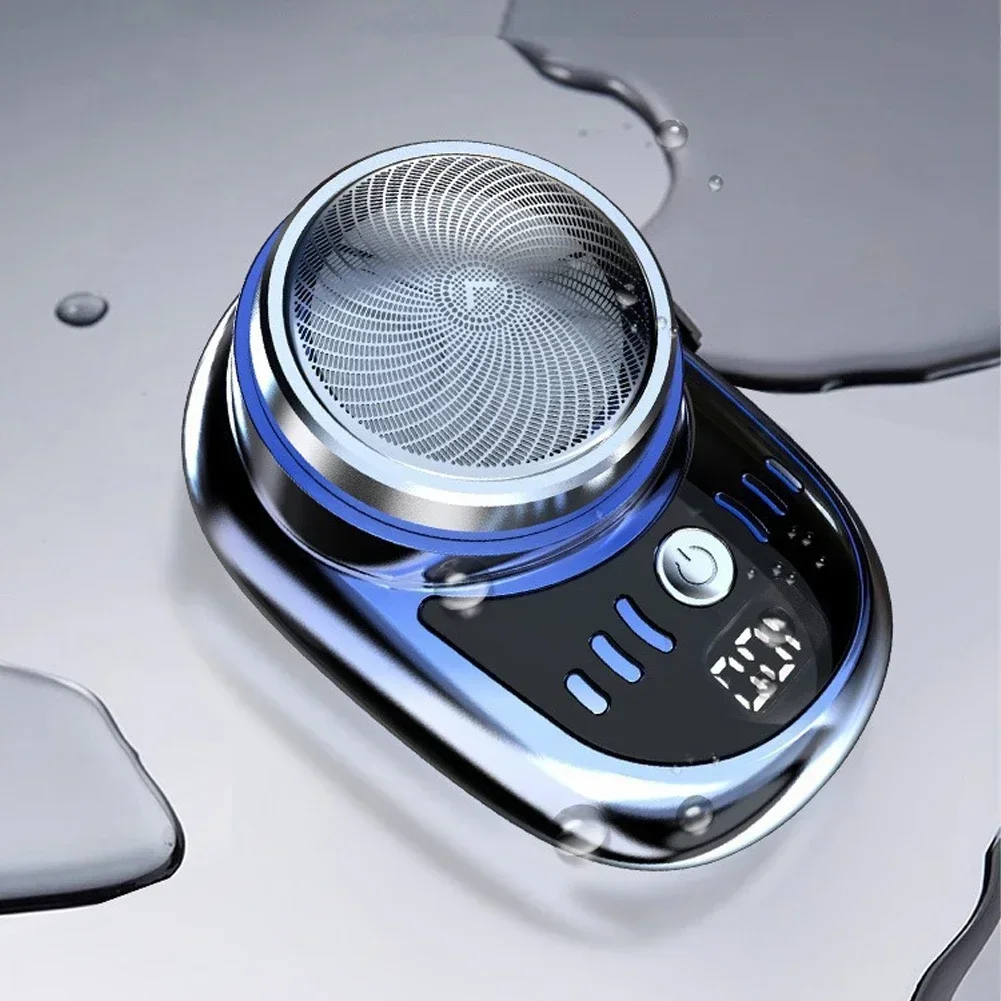 ماكينة حلاقة كهربائية صغيرة USB شحن جيب السفر ماكينة حلاقة لاسلكية محمولة قابلة للفصل مع شاشة ديجيتال ماكينة حلاقة اللحية