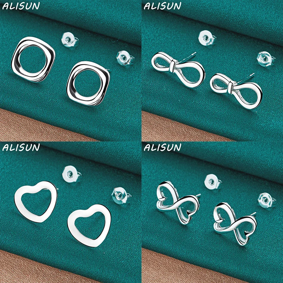 

ALISUN 925 Sterling Silver Earrings Stud Earrings For Women Charm Trend Birthday Gifts Fashion Party Fine Jewelry
