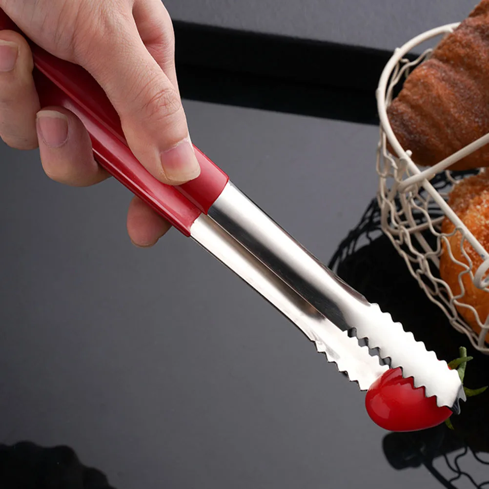 

2Pcs Food Clips Tongs Kitchen Gadgets Barbecue Clamps Picnic Party Anti Slip Ice Tongs Stainless Steel Wear Resistant