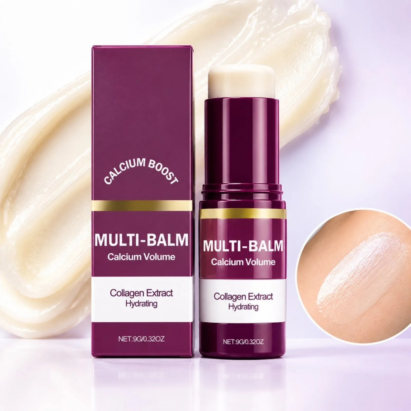 Anti Aging Calcium Multi Balm Hydrating Firming Soothing Dryness Repair Brighten Skin Tone Deep Moisturizing Face Cream Stick