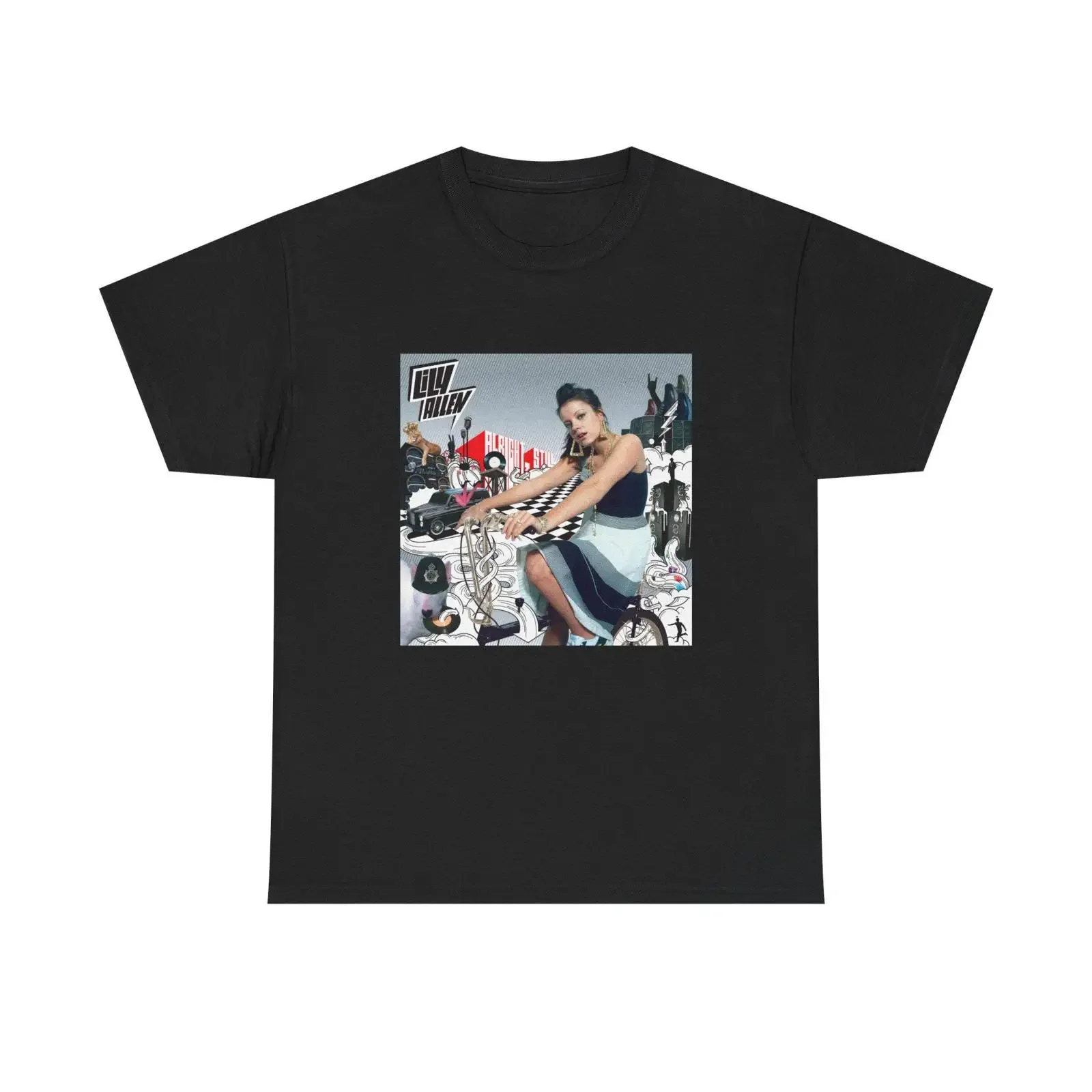 Lilly Allen Alright Still Premium T shirt vintage Washed graphic Slightly Top For Everyday Wear Versatile homme Breathable