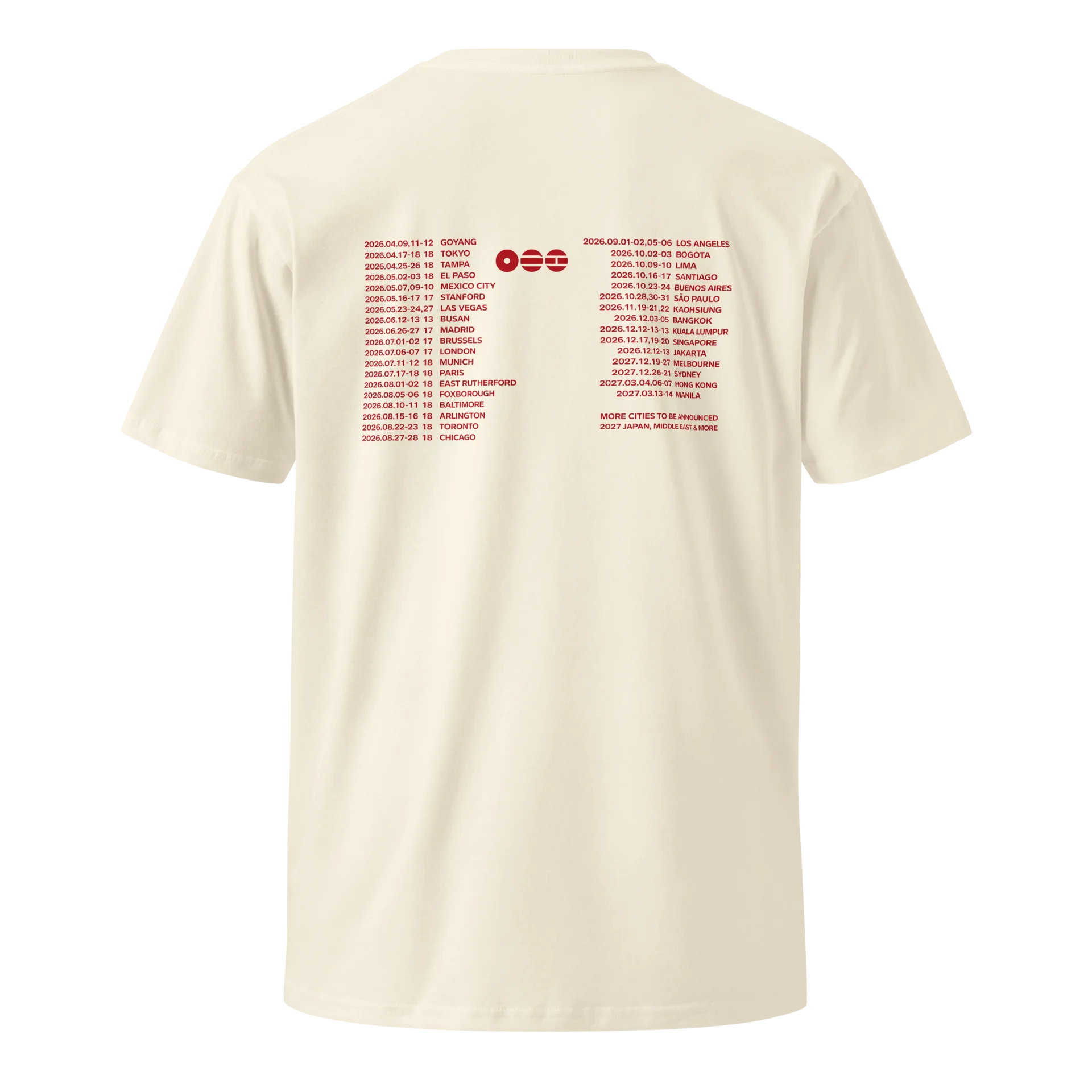 BTS J-hope Taehyung 2026 World Tour Doppelseitiges Grafik-T-Shirt mit Porträt und Tour-Städtenliste Kpop-Fans T-Shirt für Männer, Frauen und Kinder – Detail 8