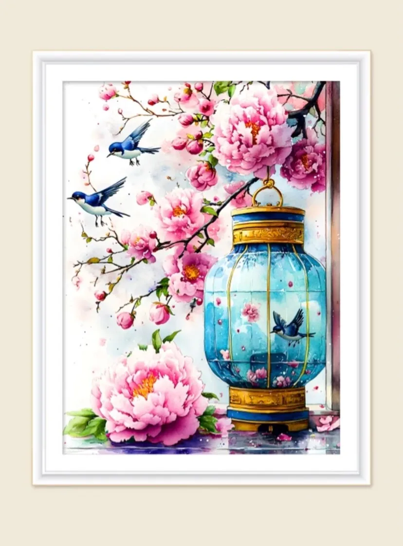 

11ct 60x80 см цветы птицы вышивка крестиком DIY печатные наборы набор для рукоделия домашний декор ремесла новый