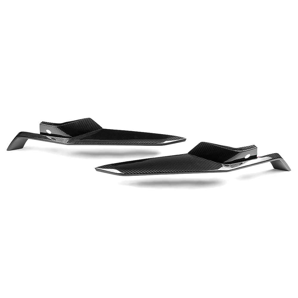 

Real Dry Carbon Fiber Front Bumper Canards Splitters Air Vent Cover Trim for Corvette C8 Z06 2023+ Exterior Accessories