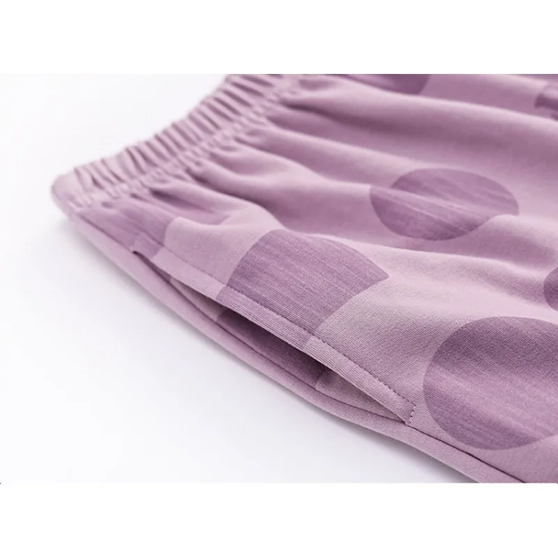 2024 New Cotton Pajamas Women Autumn Winter Sleepwear Long Sleeve Trousers Middle-aged Loungewear Plus Size Loose Homewear Suit