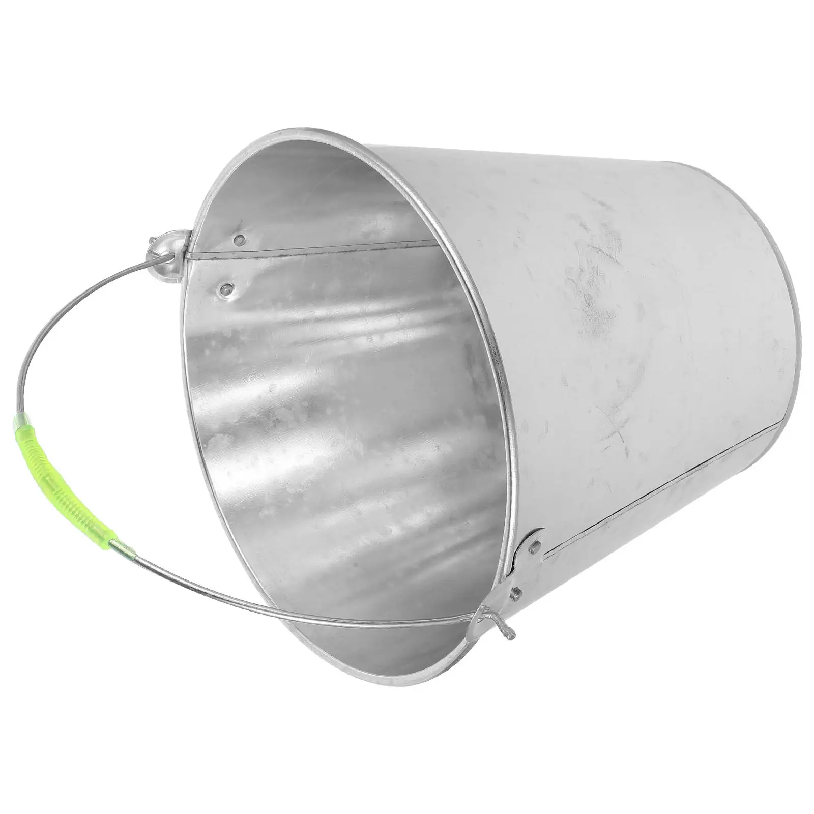 Metal Water Bucket Portable Large Capacity Household Cleaning Bucket Sturdy Water Container for Garden Farm and Home Use