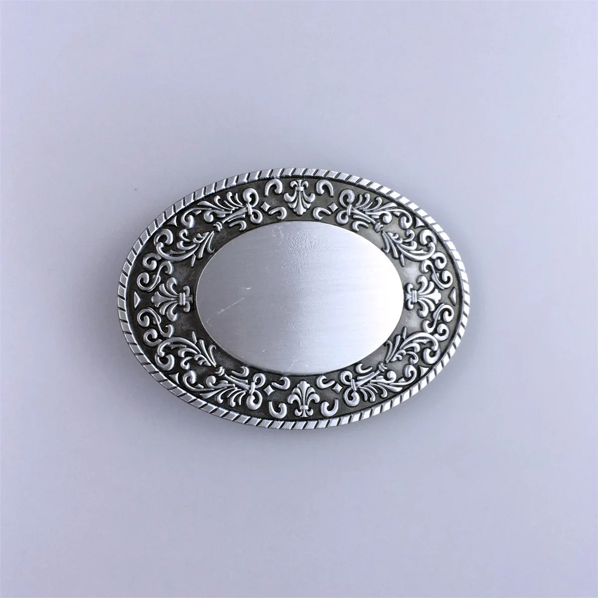 vintage-style-cowboy-rodeo-rope-flower-oval-custom-blank-belt-buckle-buckle-t033