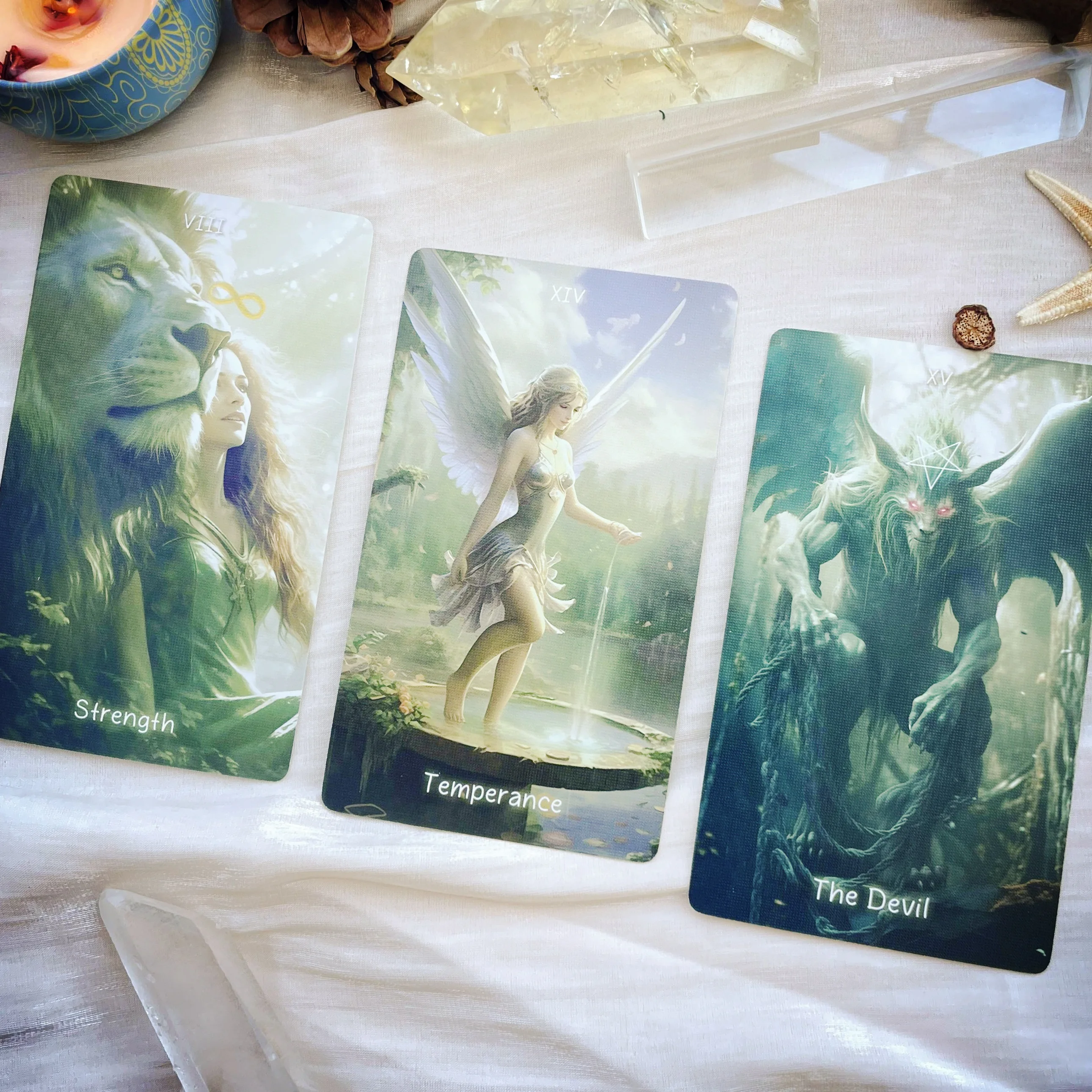 Professional Divination Deck Forest Tarot Oracle Spanish Beginners High Quality 78 Matte Advanced 12x7 Attached PDF Guidebook