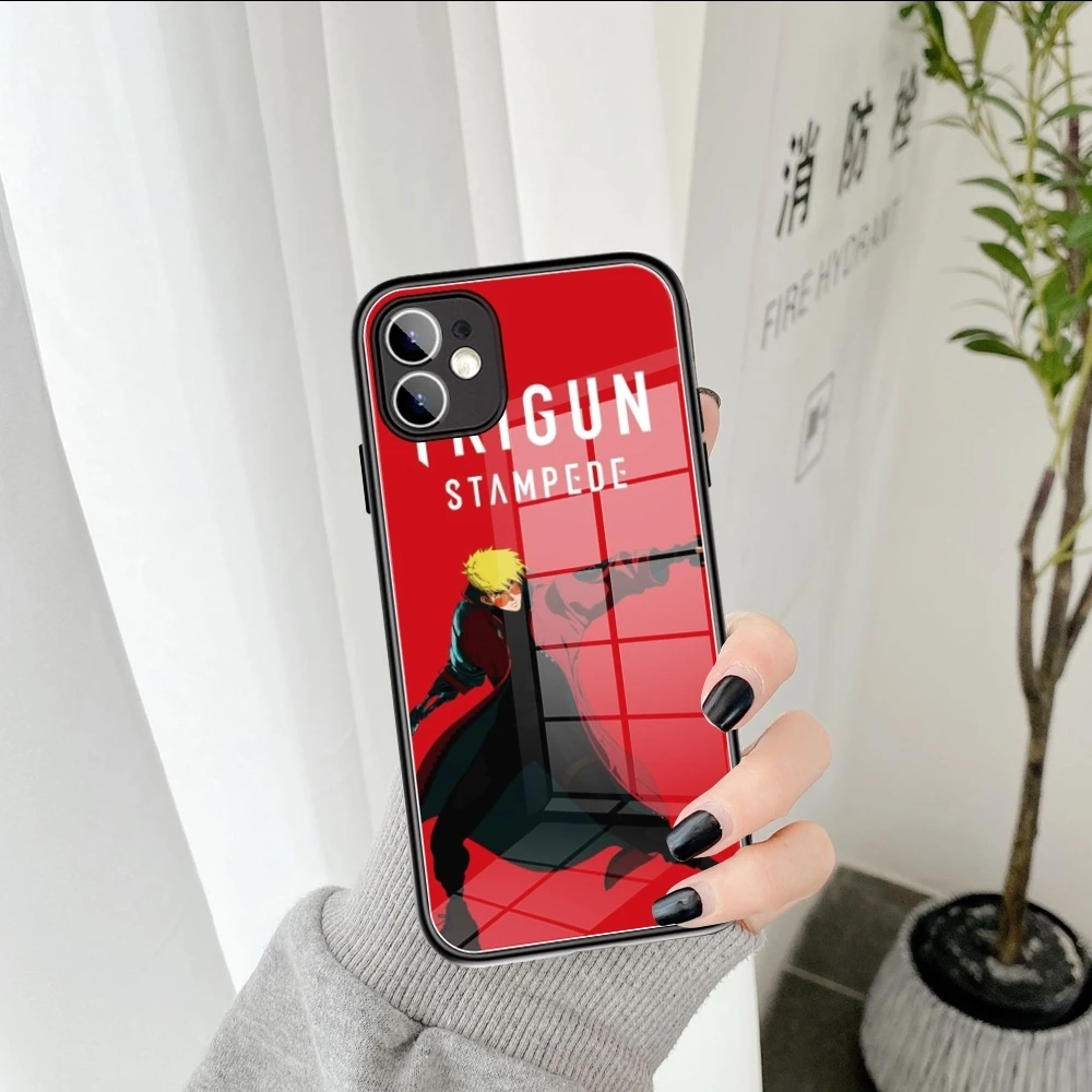 TRIGUN STAMPEDE чехол для телефона закаленное стекло для IPhone15 14 13 11 12 Pro 8 7 Plus X 13 Pro MAX XR XS MINI чехлы