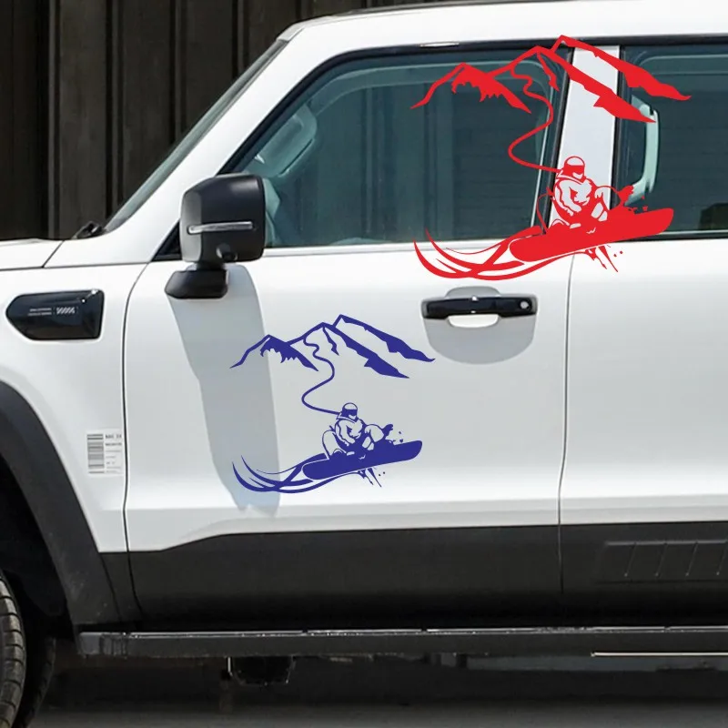 

Alpine snow peak snowboarding extreme sports theme car sticker engraving process vinyl waterproof material #520