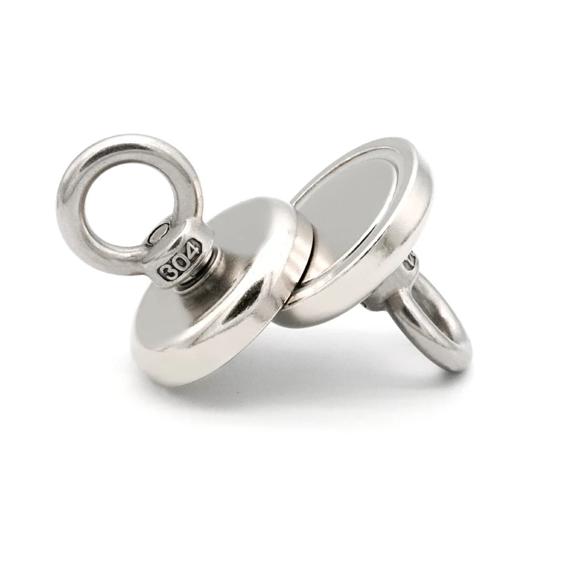 

10 Pcs Powerful Search Magnets Hook Magnetic Holder Fishing Salvage Permanent Ndfeb Holder D16mm D25mm Strong Neodymium Magnet