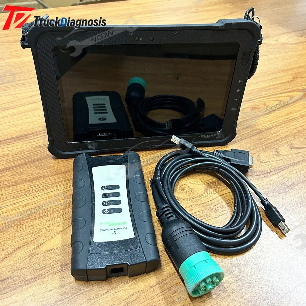 

for EDL V3 Agricultural Tractor Heavy Vehicle Diagnostic Kit Tool For JohnDeerService Electronic Data Link with Xplore tablet