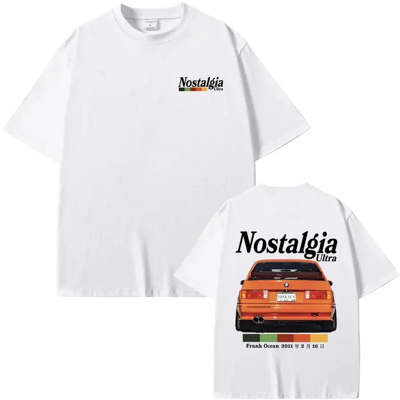 Rapper Frank Nostalgia Ultra Graphic Tshirt Ocean Vintage Oversized T-shirts Blond Hip Hop T Shirt Short Sleeve Men's Streetwear