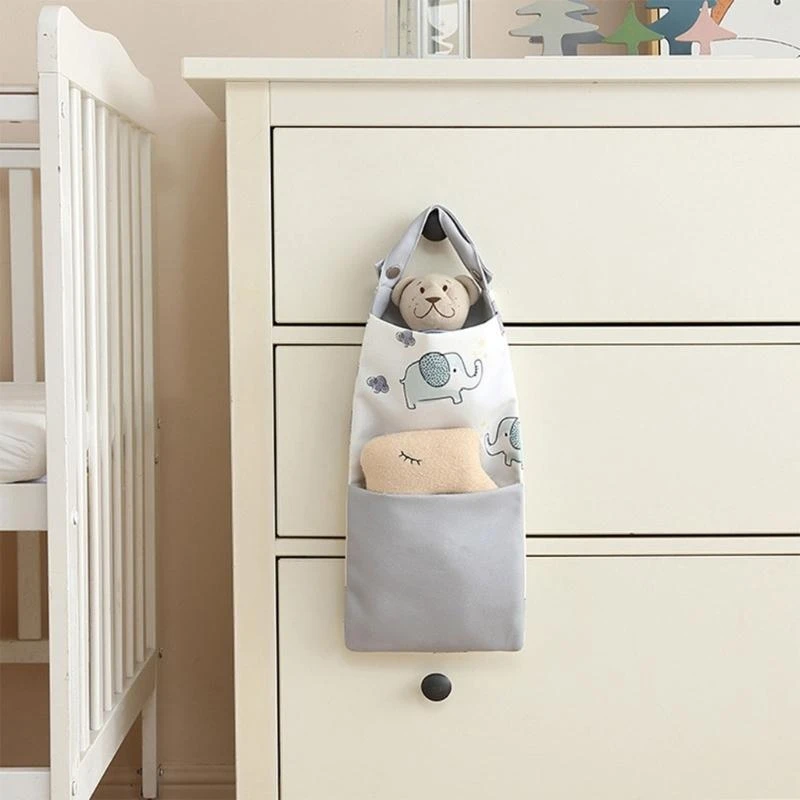 J15U سرير بيبي حقيبة تخزين حفاضات الوليد السرير شنقا الحقيبة لعبة مناديل المنظم