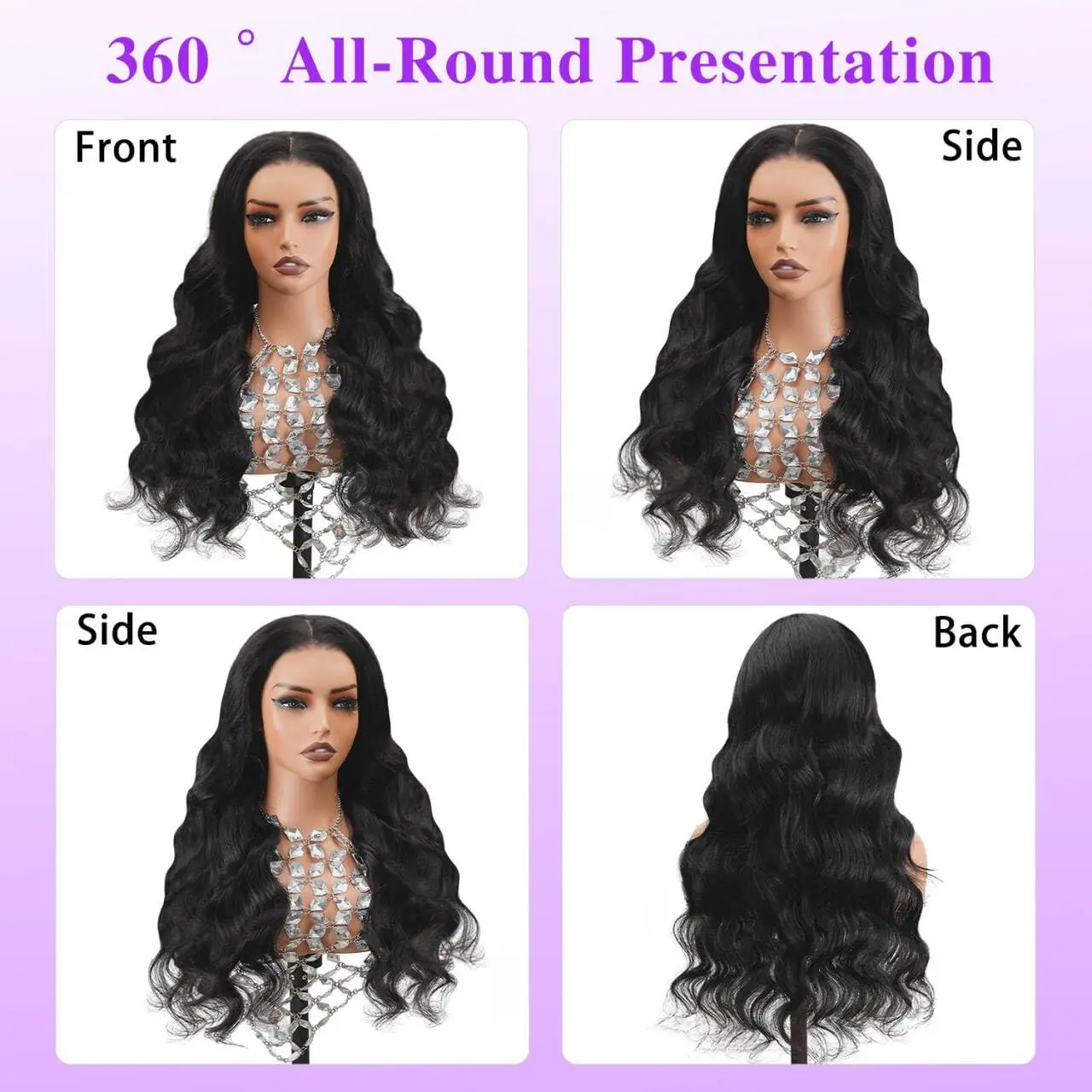 Body Wave Lace Front Wigs Human Hair Pre Plucked Real Human 