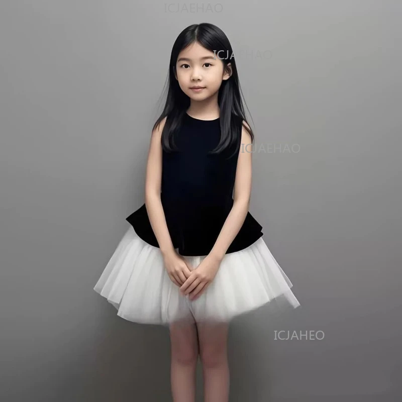 2026 Children Girls Birthday Model Performance Costume Kids Elegance Host Piano Violin Evening Gown Pageant Party Formal Dress