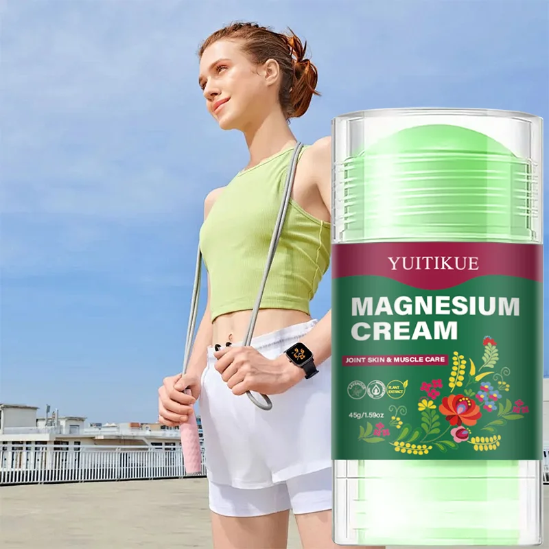 

Крем-стик Yuitikue с магнием, 45 г, для ухода за суставами, кожей и мышцами, с растительными экстрактами, успокаивающее средство от боли в мышцах