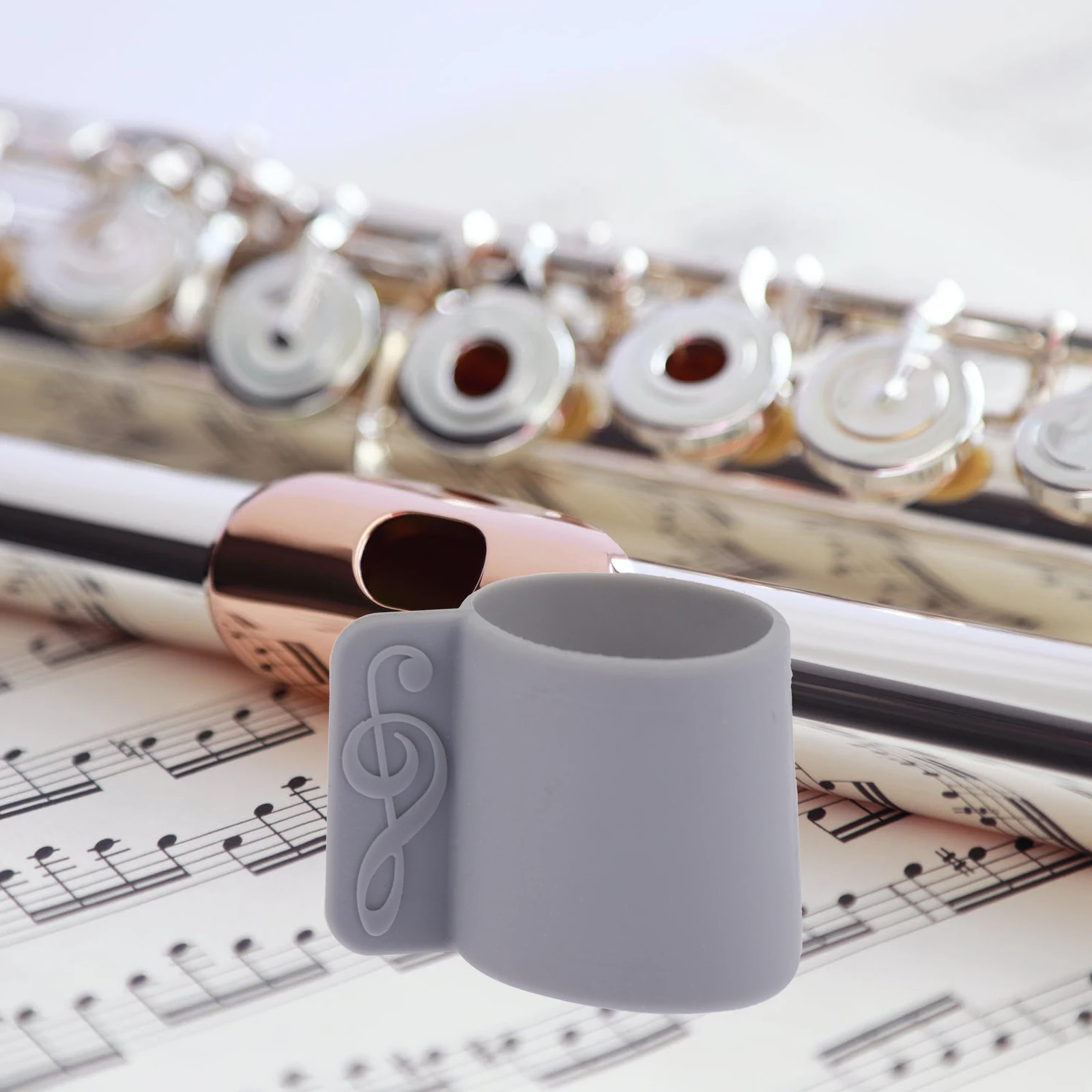 

Mouthpiece Clip Saxophone Fastener Silicone Alto Ligature Accessory Elasticity Clamp-on Holder Simple Light Grey Soprano