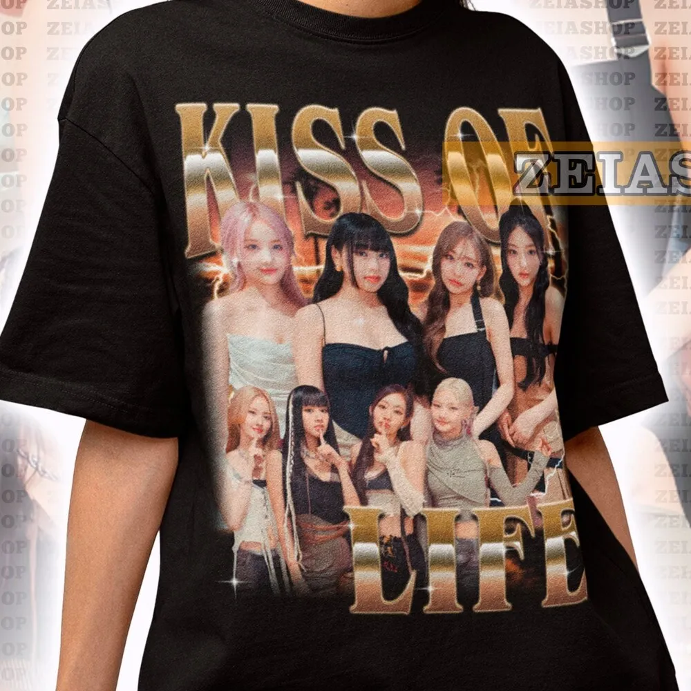 Retro Kiss of Life Shirt KIOF Fan Shirt Kiss of Life Sweater Kiss of Life Fan Merch Kiss of Life Kpop Vintage Tee Kiss of Life G