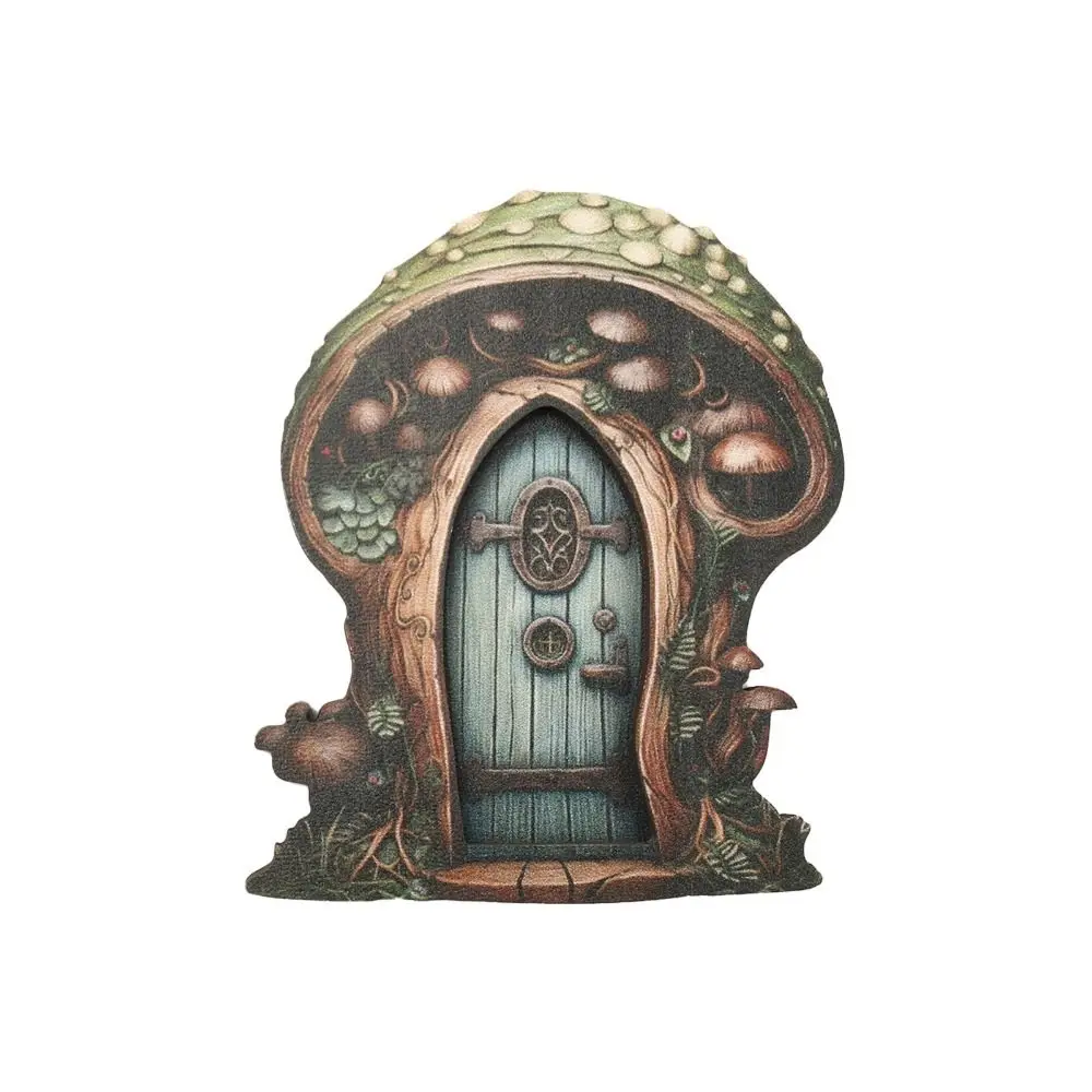 Art Wooden Fairy Door Hand Painted Miniature Fairy Garden Door Mini Size Rustic Finish Garden Miniature Door Tree Decor