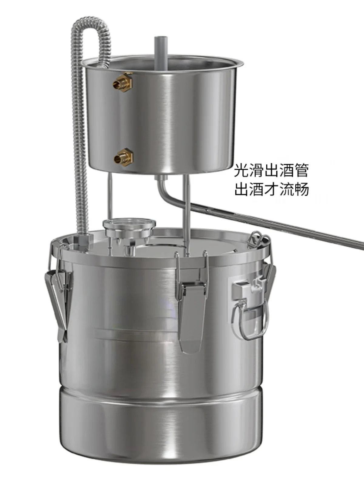 Self-brewing equipment small household distilled liquor equipment small workshop distilled liquor pure dew 304 stainless steel