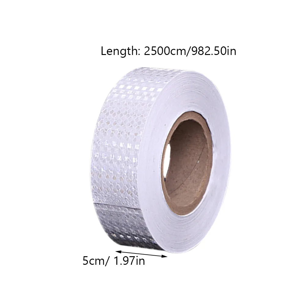 Reflective Warning Tape Solid Color Weatherproof Honeycomb Pattern Safety Reflective Tape Vehicle Emergency Marking