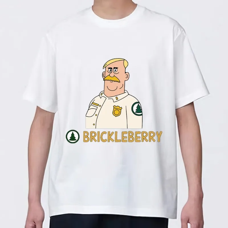 Cartoon B-Brickleberrys T Shirt Men Couple Combination Clothes Short Sleeve Collar Fashion woman Cotton