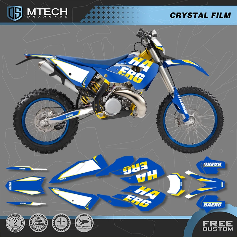 DSMTECH Motorcycle Fairing Graphics Background Decals Stickers for Husaberg TE 2011 2012 Number Name Custom 001