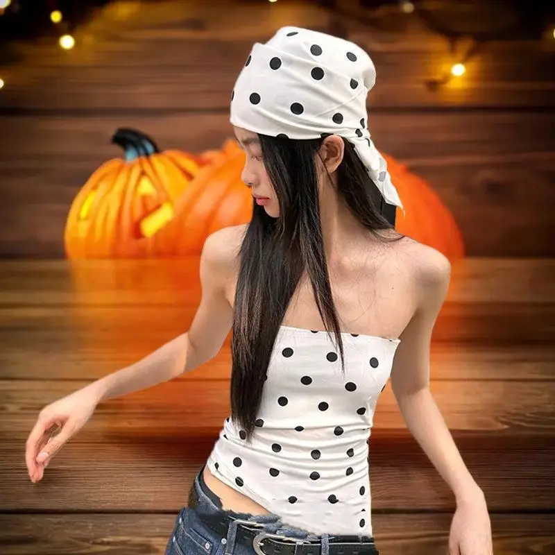 Streetwear น้ําหนักเบาผ้าพันคอผ้าไหมสแควร์ขนาดใหญ่ Y2K Star ผ้าพันคอผมสําหรับผู้หญิง Hip Hop Punk Breathable Headwear Headscarf