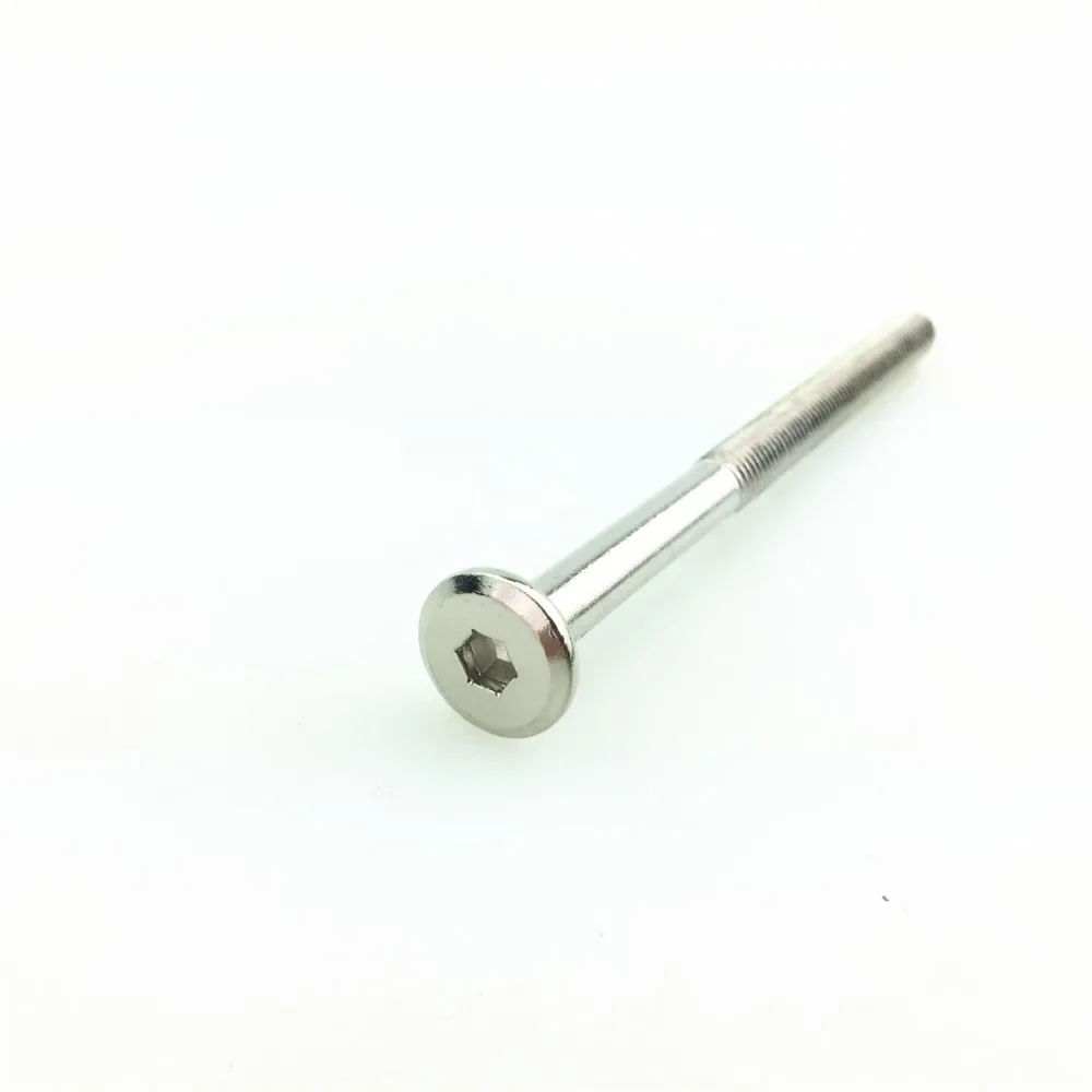 STARPAD For Motorcycle Car Repair Parts Supplies Flat Head Inverted Hexagon Socket Bolts White Zinc Plated M8*120MM 10pcs