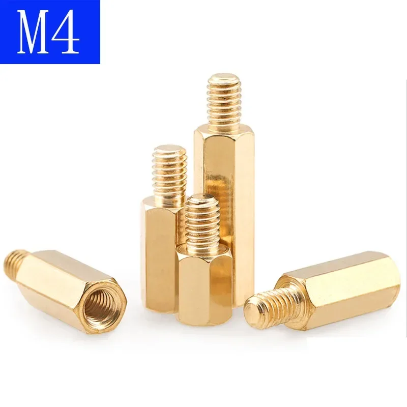 M4 + 6mm Hex Brass Spacer Screw PC Case Motherboard Standoff Riser Female-Male Screws