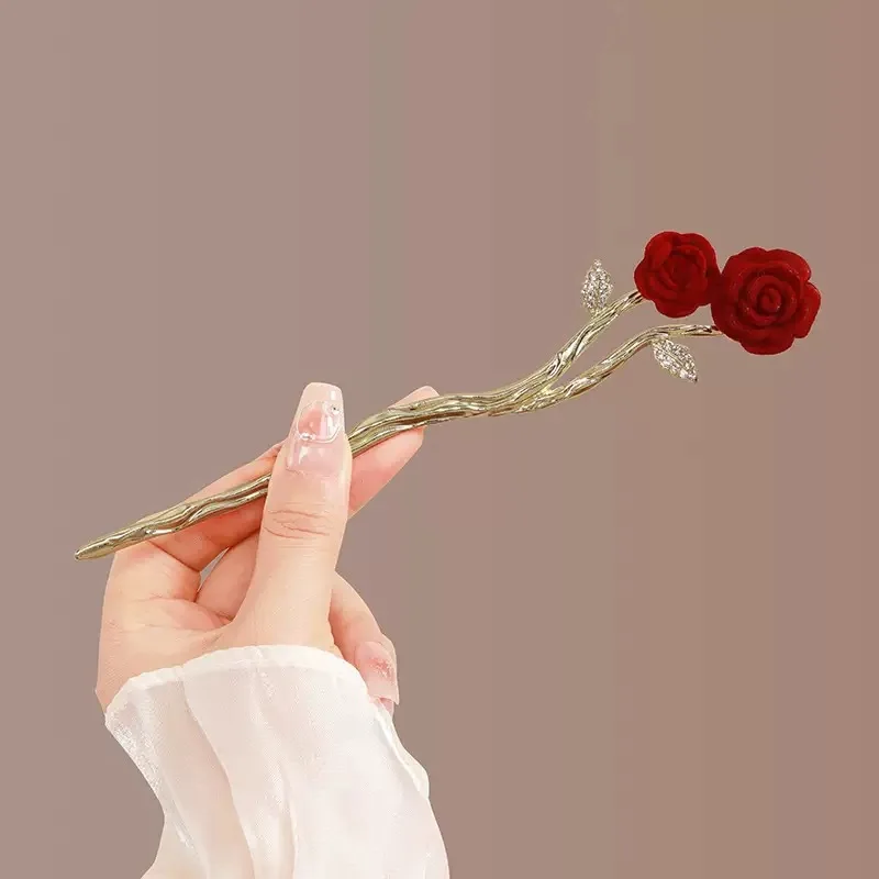 دبوس شعر فينيكس أثيري دوار شرابات مطرزة أنيقة على شكل زهور عصا شعر Hanfu كعكة منخفضة إكسسوار شعر عتيق