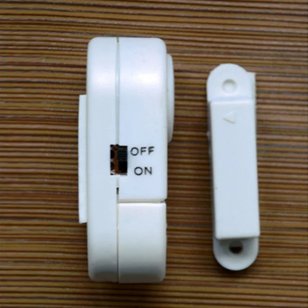 Wireless Magnetic Sensor Wireless Door Window Entry Alarm White 90db Loud Security Protection for Home Office
