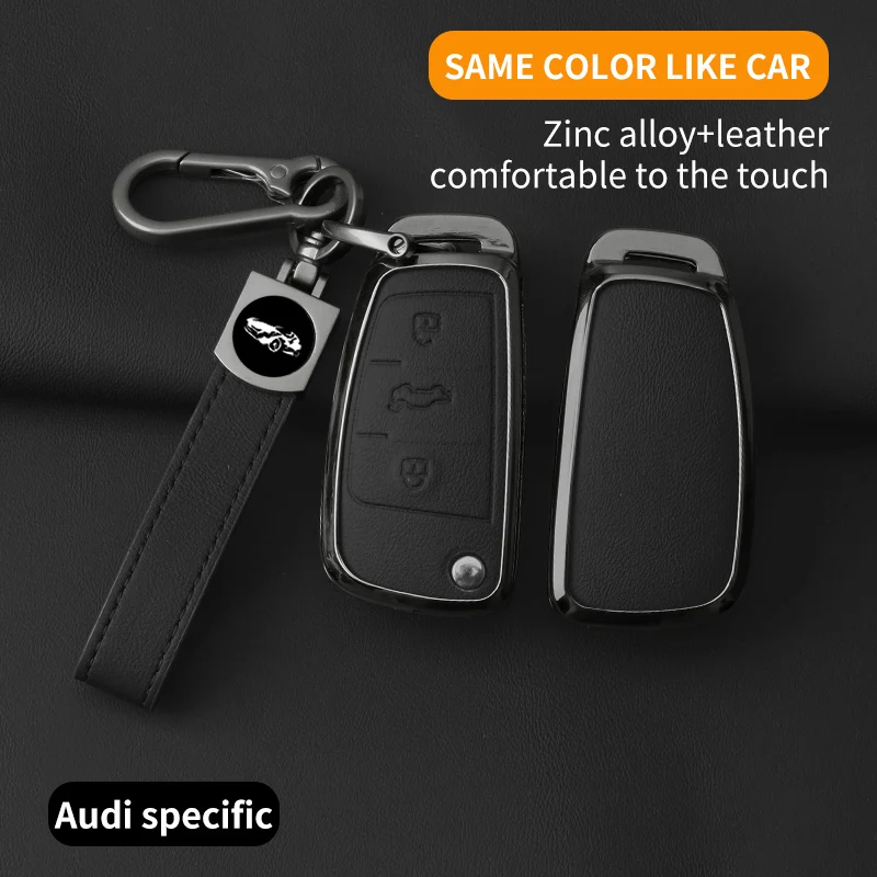 Fashion Zinc Alloy Car Key Case Cover for Audi A1 A3 A6 A6L Q2 Q3 Q7 TTS R8 S6 RS3 Car Key Protector Shell Interior Accessories