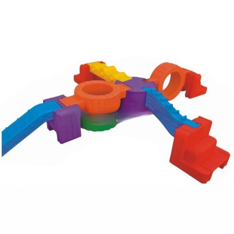 

Combination balance beam single-plank bridge