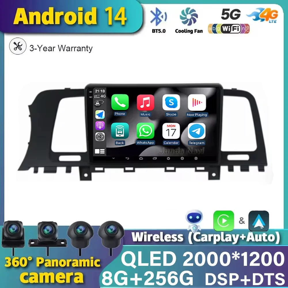 

9 Inch Android 14 Multimedia Car Radio For Nissan Murano Z51 2008 - 2016 Video Player Carplay Stereo 4G WIFI Navigation GPS QLED