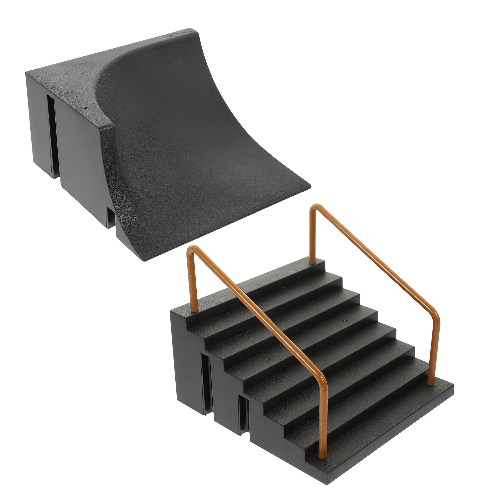 2Pcs Finger Skateboard Ramp Set Indoor Mini Skatepark Accessories Realistic Fingerboard Skate Mini Skate Ramps