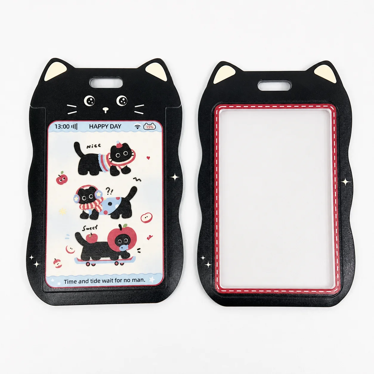 Card Holder For Students Wear-Resistant Shaped Card Holder Abs Card Protector Drop-Resistant For Door Access Campus Bus