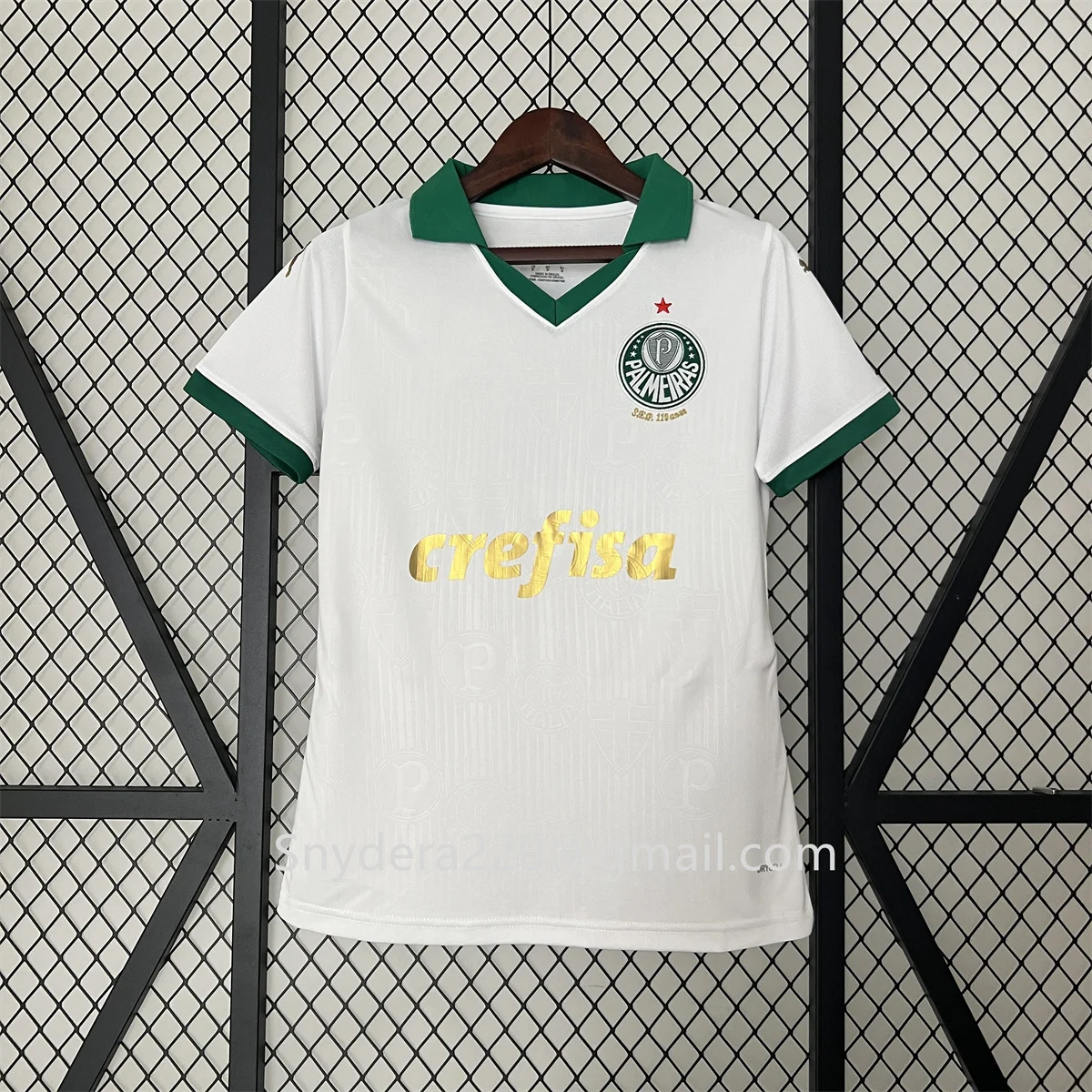 

2024/25 женская белая быстросохнущая одежда Palmeiras Away тренировочная футбольная рубашка