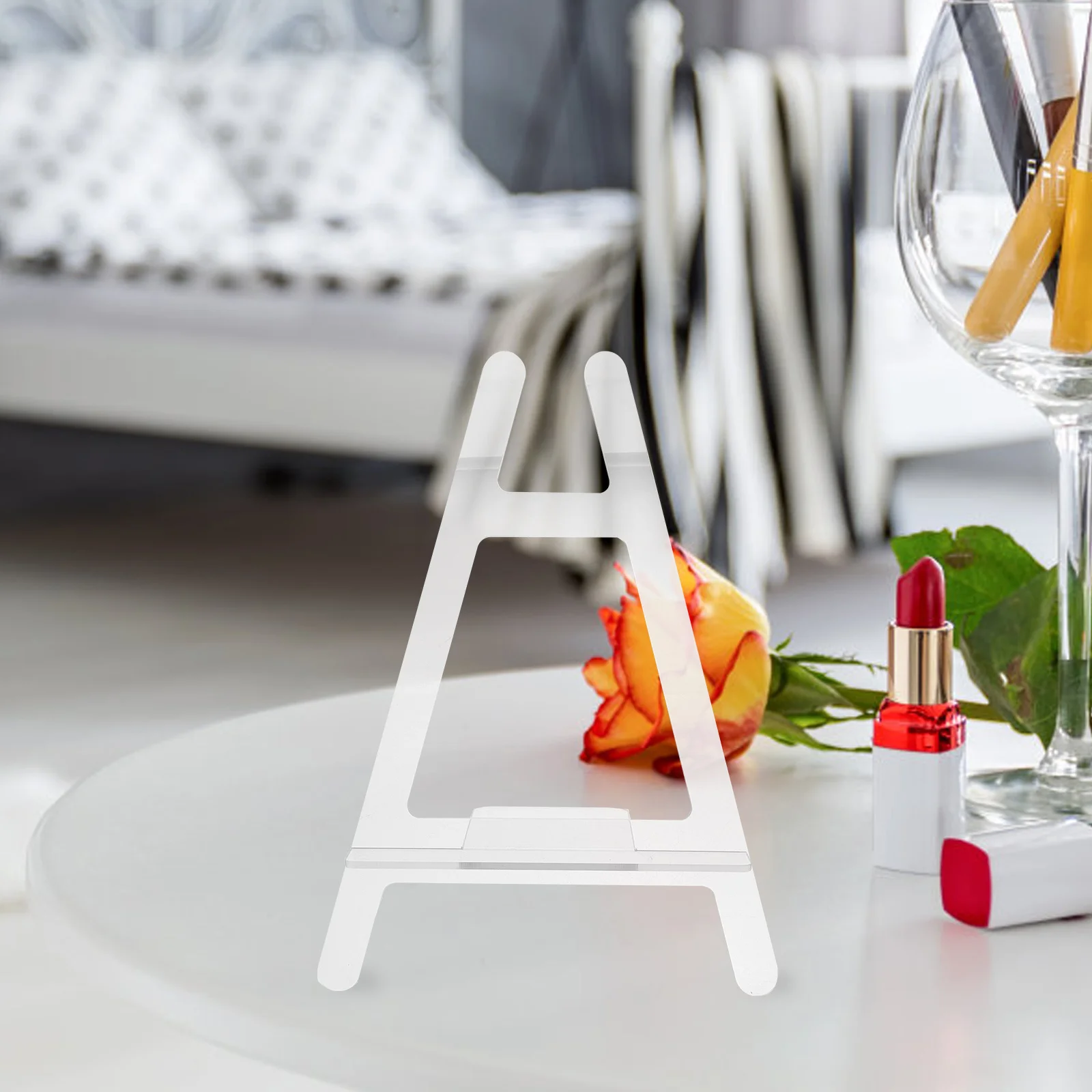 

s Transparent Display Phone For Desk Acrylic Desk Phone Holder Office Accessories Reusable Decorative Exhibit Rack