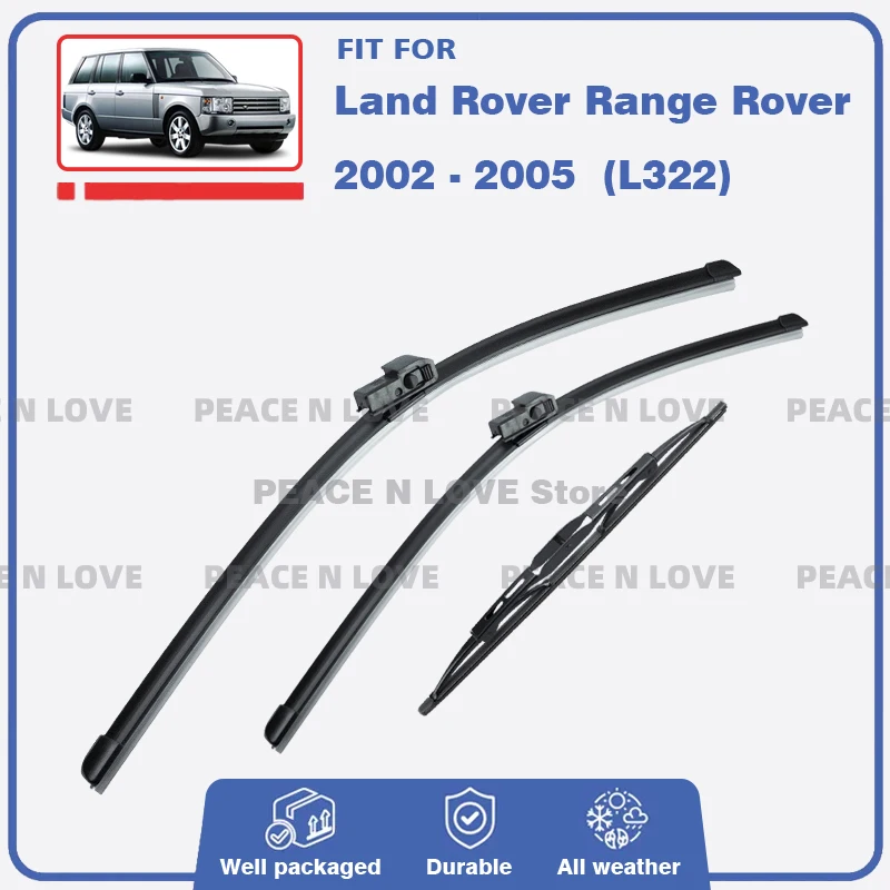 

Front Rear Wiper Blades For Land Rover Range Rover L322 2002 - 2005 Windshield Window Windscreen Rain Brushes Auto Accessories