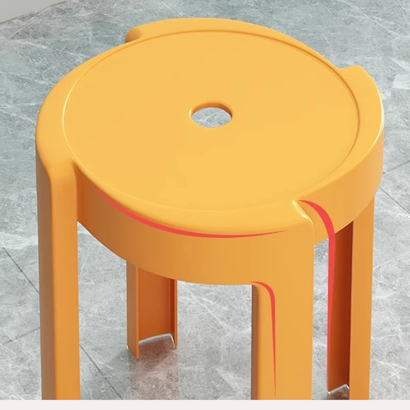 Plastic High Stools Can Be Stack Stool Camping Chair Dining Chairs Stackable Sillas Para Comedor Aesthetic Room Furniture yht