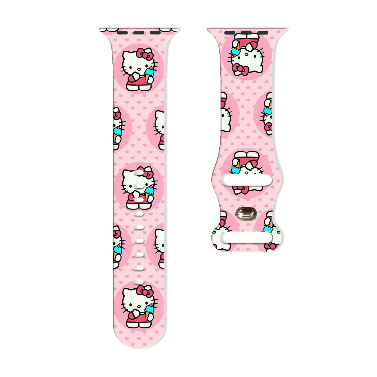 

Sanrio series printed watch strap for Apple Watch 11 10 9 8 Silicone Band Replaceable Bracelet for iWatch 38mm 42mm 46mm 44mm