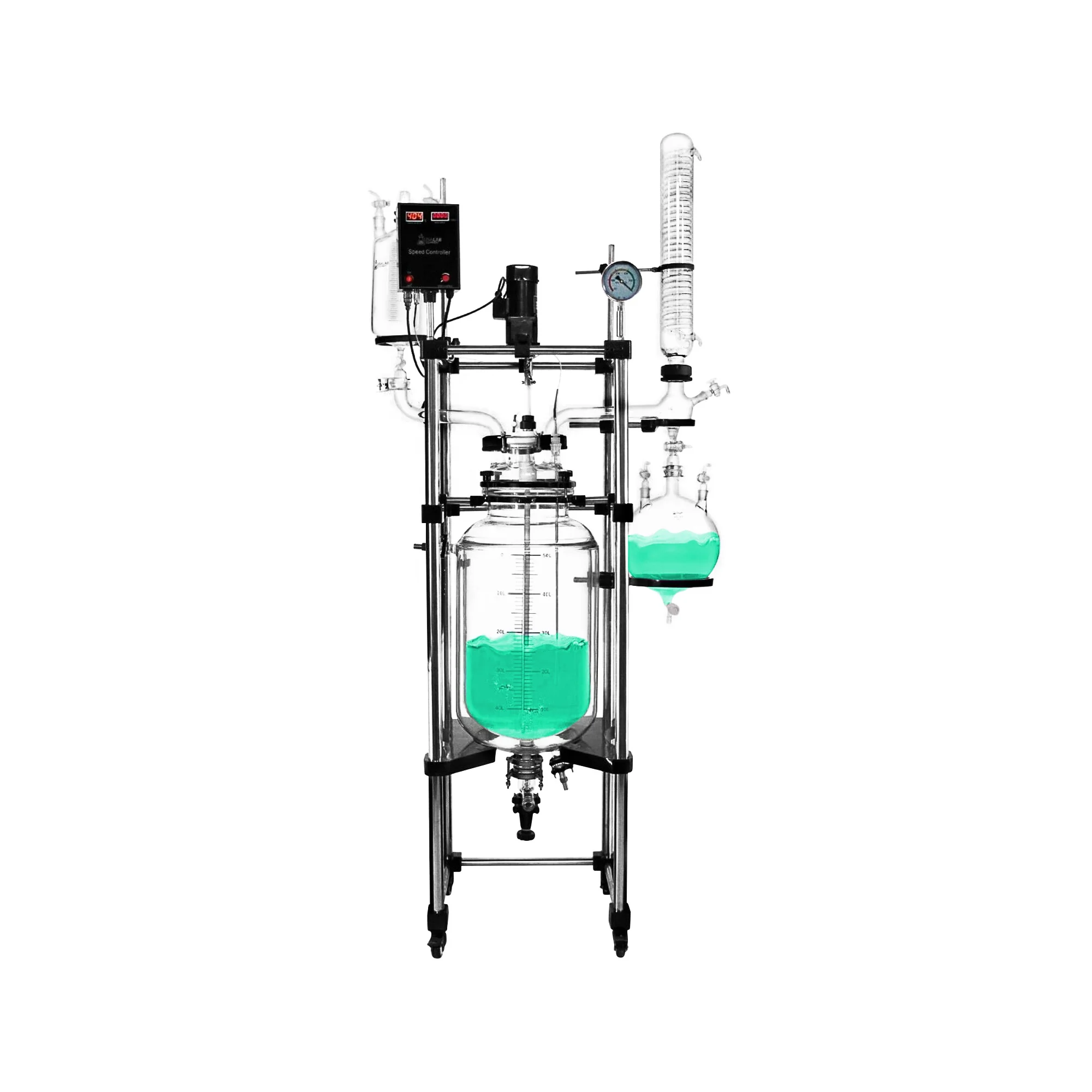 10l 20l 50l 100l 200l Jacketed continuous stirred tank Glass Reactor price