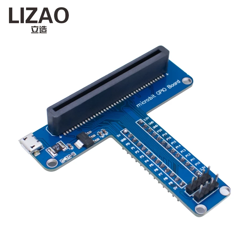 LIZAO Micro:bit T-shaped GPIO Expansion Board, Breadboard Adapter for Python and STEM Projects