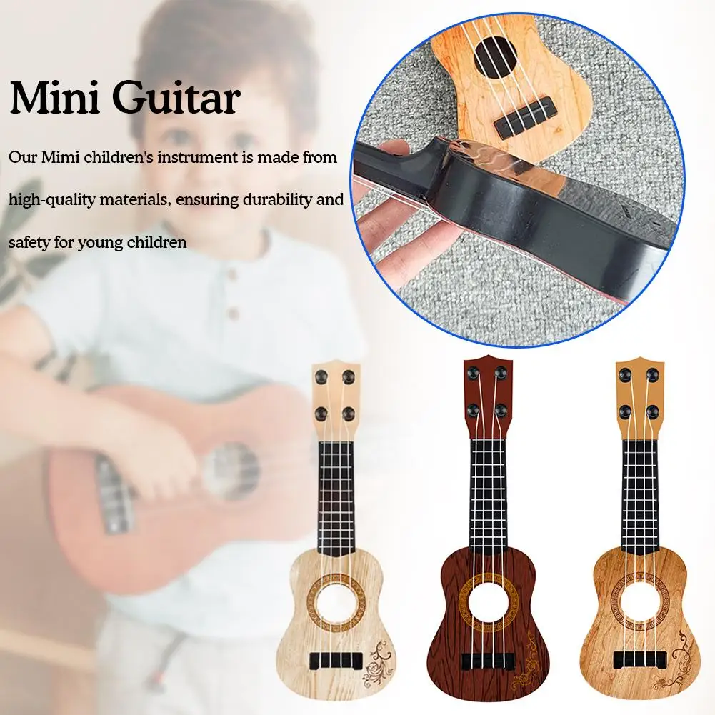 

Mini Musical Instrument Simulation Ukriri Guitar Mini Four String Musical Instrument For Early Children Education B8X9